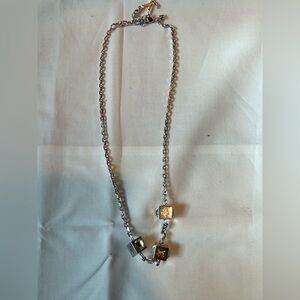 Louis Vuitton Silver Cube Necklace